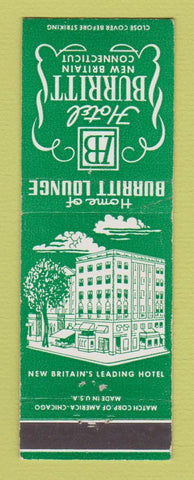 Matchbook Cover - Hotel Burritt New Britain CT