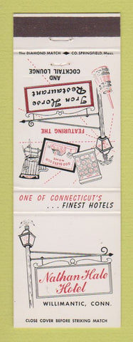 Matchbook Cover - Nathan Hale Hotel Willimantic CT