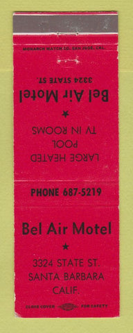 Matchbook Cover - Bel Air Motel Santa Barbara CA