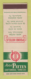 Matchbook Cover - Hotel Patten Chattanooga TN