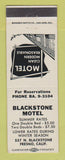 Matchbook Cover - Blackstone Motel Fresno CA