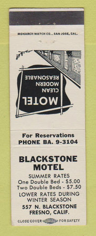 Matchbook Cover - Blackstone Motel Fresno CA