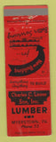 Matchbook Cover - Charles Loose and Son Lumber Myerstown PA WEAR