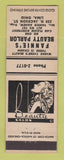 Matchbook Cover - Fannie's Beauty Parlor Lima OH girlie