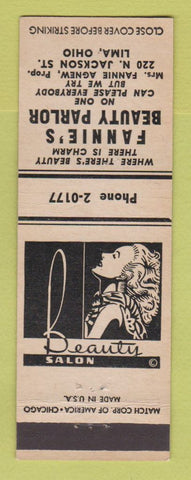 Matchbook Cover - Fannie's Beauty Parlor Lima OH girlie