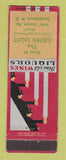 Matchbook Cover - The Green Light Jamestown ND deco