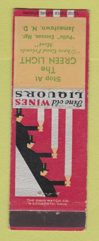 Matchbook Cover - The Green Light Jamestown ND deco