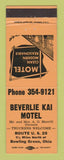 Matchbook Cover - Beverlie Kai Motel Bowling Green OH