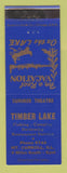 Matchbook Cover - Timber Lake Restaurant fishing camping Mount Carroll IL WEAR
