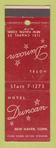 Matchbook Cover - Hotel Duncan New Haven CT WEAR
