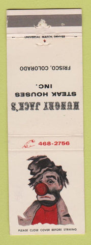 Matchbook Cover - Hungry Jack's Steak Houses Frisco Colorado WEAR
