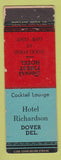 Matchbook Cover - Hotel Richardson Dover DE WORN