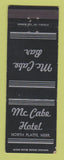 Matchbook Cover - McCabe Hotel North Platte NE