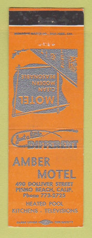 Matchbook Cover - Amber Motel Pismo Beach CA ORANGE