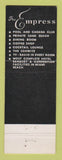 Matchbook Cover - Empress Hotel Miami Beach FL WEAR