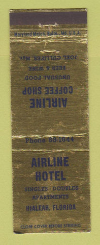Matchbook Cover - Airline Hotel Hialeah FL WEAR