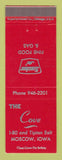 Matchbook Cover - The Cove Moscow IA Sinclair oil gas