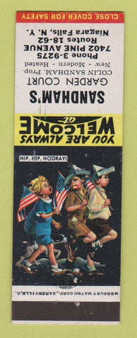 Matchbook Cover - Sandham's Garden Court Niagara Falls NY