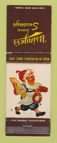Matchbook Cover - Usinger's Sausage Milwaukee WI WEAR