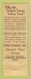 Matchbook Cover - Usinger's Sausage Milwaukee WI WEAR