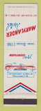 Matchbook Cover - Marylander Motel Baltimore MD