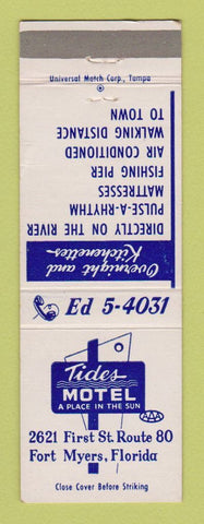 Matchbook Cover - Tides Motel Fort Myers FL WEAR