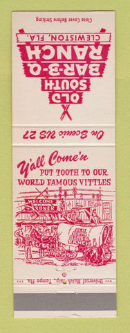 Matchbook Cover - Old South BBQ Ranch Clewiston FL