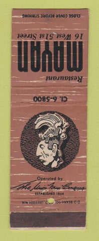 Matchbook Cover - Mayan Restaurant New York City WEAR