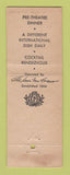 Matchbook Cover - Mayan Restaurant New York City WEAR