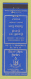 Matchbook Cover - Hamilton Hotel Hagerstown MD