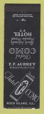 Matchbook Cover - Hotel Como Rock Island IL