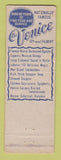 Matchbook Cover - The Venice Restaurant Philadelphia PA WEAR