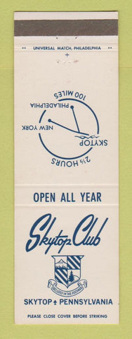 Matchbook Cover - Skytop Club PA