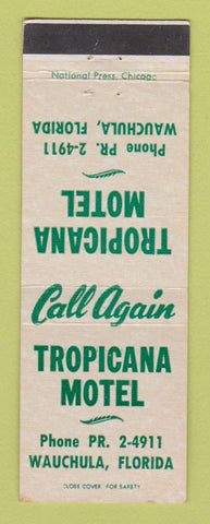Matchbook Cover - Tropicana Motel Wauchula FL