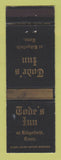 Matchbook Cover - Tode's Inn Ridgefield CT