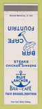 Matchbook Cover - Blue Anchor Bar Cafe Twin Bridges MT