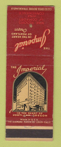 Matchbook Cover - Imperial Hotel Portland OR