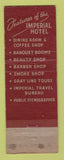Matchbook Cover - Imperial Hotel Portland OR