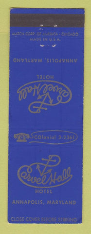 Matchbook Cover - Carvel Hall Hotel Annapolis MD