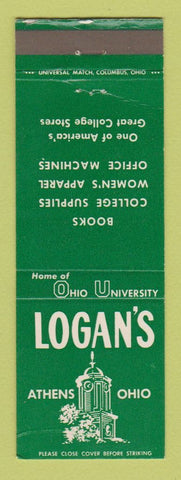 Matchbook Cover - Ohio University Athens OH Logan's Book Store