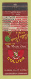 Matchbook Cover - Collier Hotels Tampa Lakeland Sarasota Bradenton FL