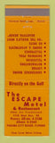 Matchbook Cover - Escape Motel Panama City Beach FL