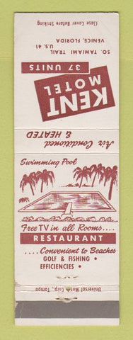 Matchbook Cover - Kent Motel Venice FL restaurant
