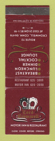 Matchbook Cover - Lord Cromwell Motor Inn Cromwell CT