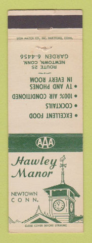 Matchbook Cover - Hawley Manor Newtown CT