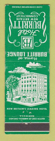 Matchbook Cover - Hotel Burritt New Britain CT