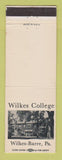 Matchbook Cover - Wilkes College Wilkes Barre PA