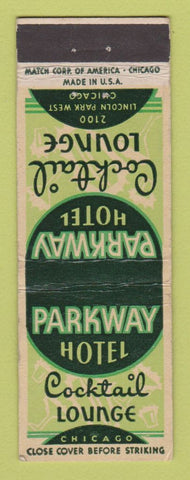 Matchbook Cover - Parkway Hotel Chicago IL
