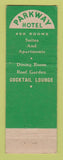 Matchbook Cover - Parkway Hotel Chicago IL
