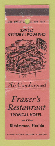 Matchbook Cover - Frazer's Restaurant Tropical Hotel Kissimmee FL WEAR